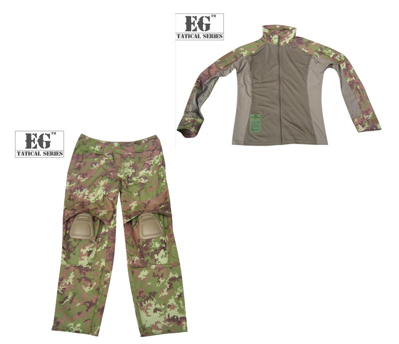 EVOLUTION GEAR ICS Improved Combat Combat Shirt Pants - Italian Woodland Vegetato Camo