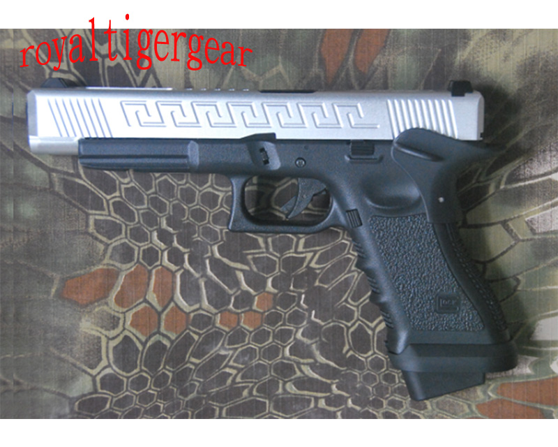 ARMY R34 – GLOCK 34 G34 GBB Pistol CNC Slide w/ Rail - Silver Black