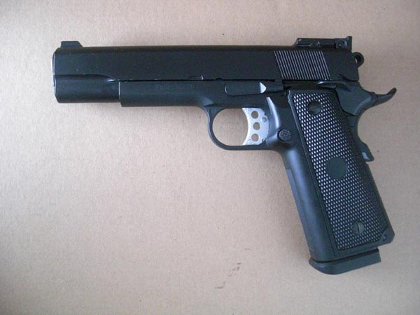 WELL M1911 Matt Black - Top Gas GBB Metal Pistol