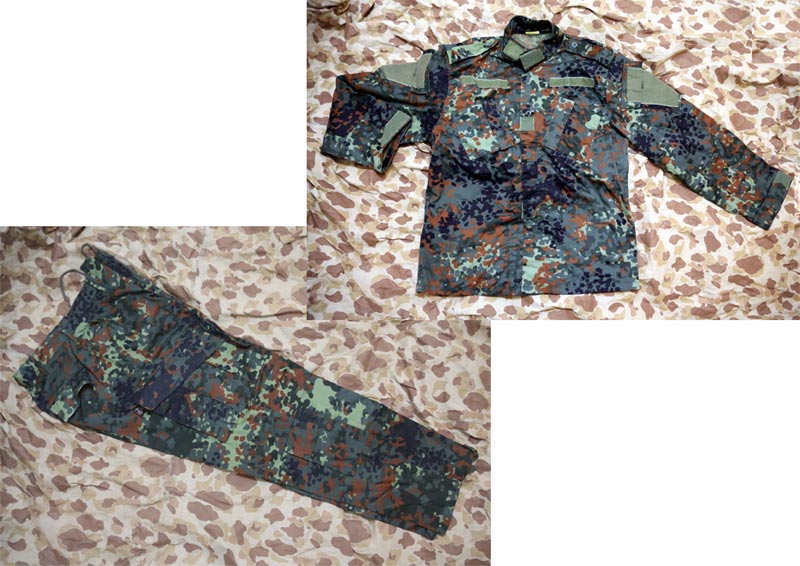 German Army Flecktarn Woodland Camo Shirt Pants set - ACU style