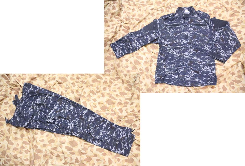 US Navy Digital Blue Camo Shirt Pants set - ACU style