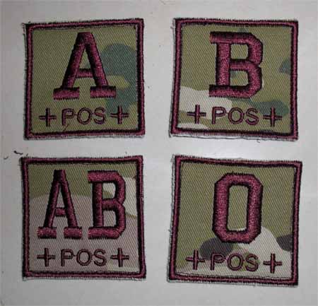 Blood Type Square Patch - Multicam MC