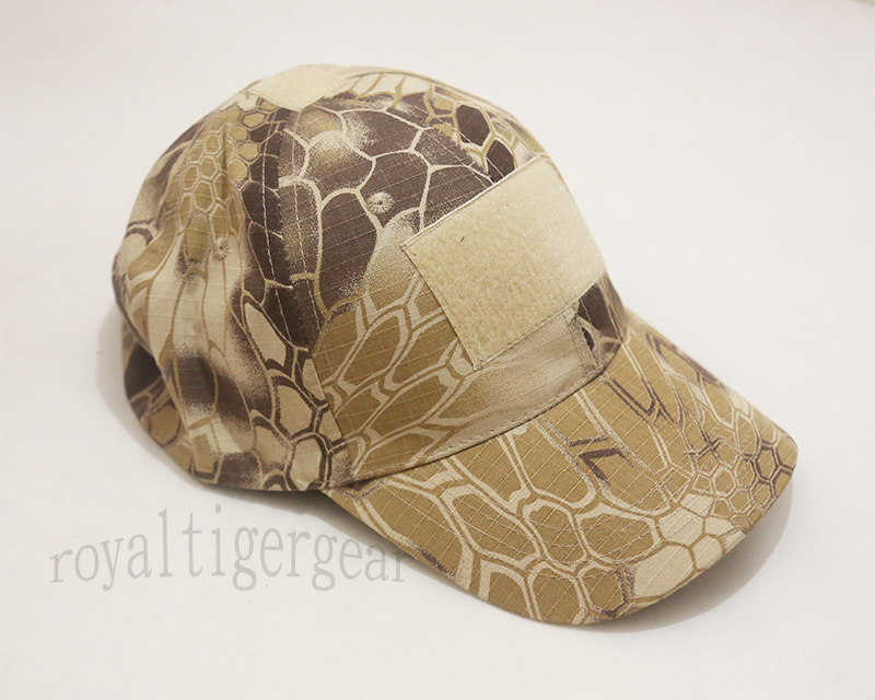 Python Snake Camo Velcro Cap - Stone Desert