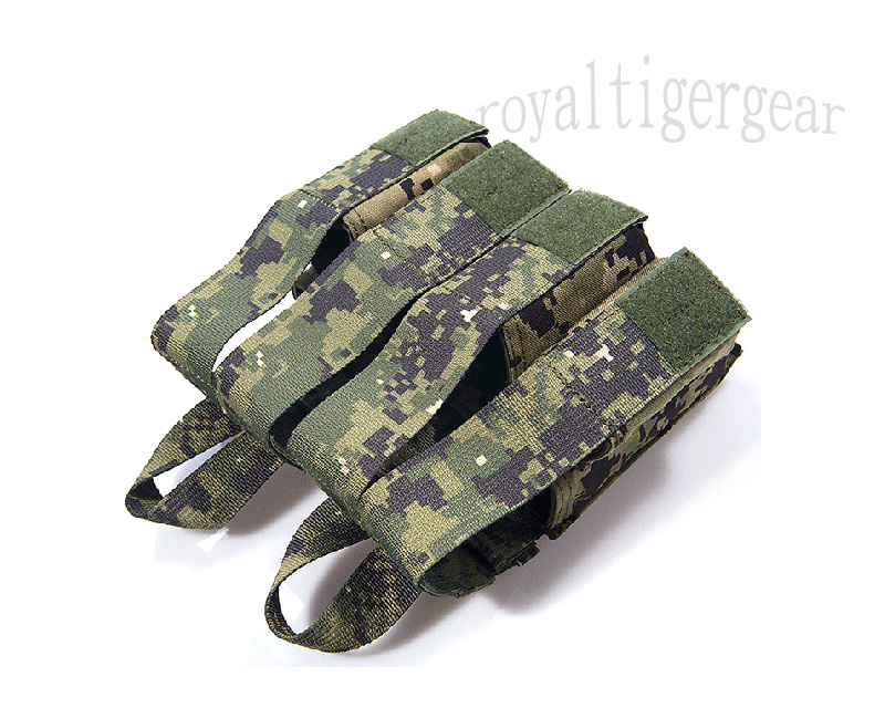 FLYYE Double 5.56mm M4 + Quad 9mm Pistol Mag. Ammo MOLLE Pouch - AOR1, AOR2