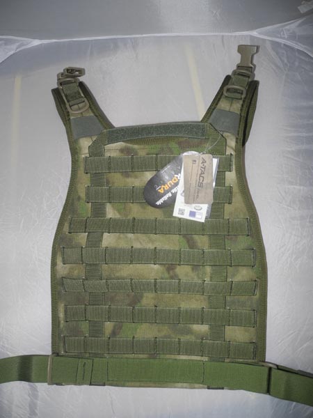 FLYYE RRV MOLLE Chest Rig Vest PC Back Plate - A-TACS , A-TACS/FG