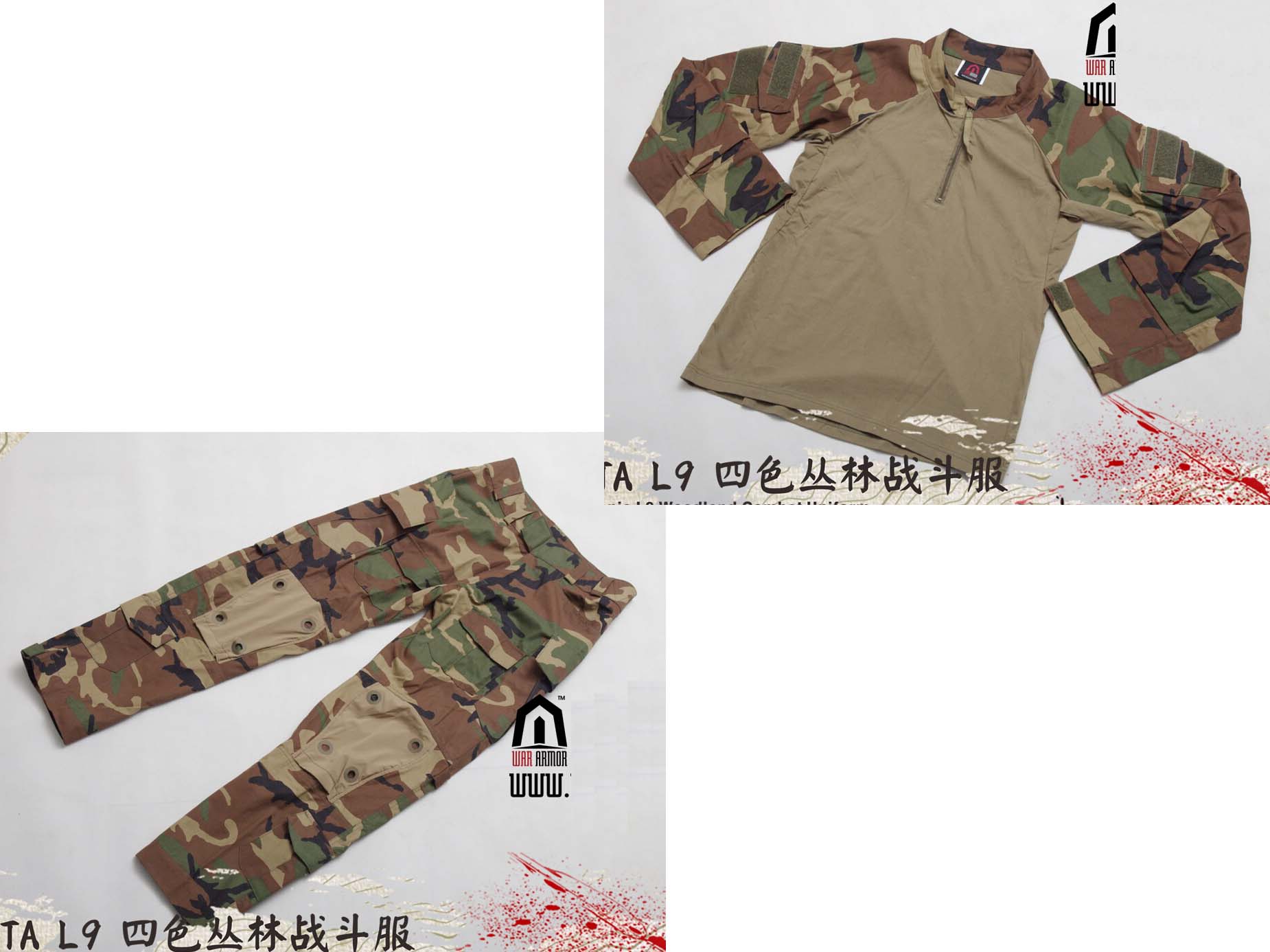 WARARMOR MARSOC US M81 Woodland Camo PATA L9 Combat Shirt Pants