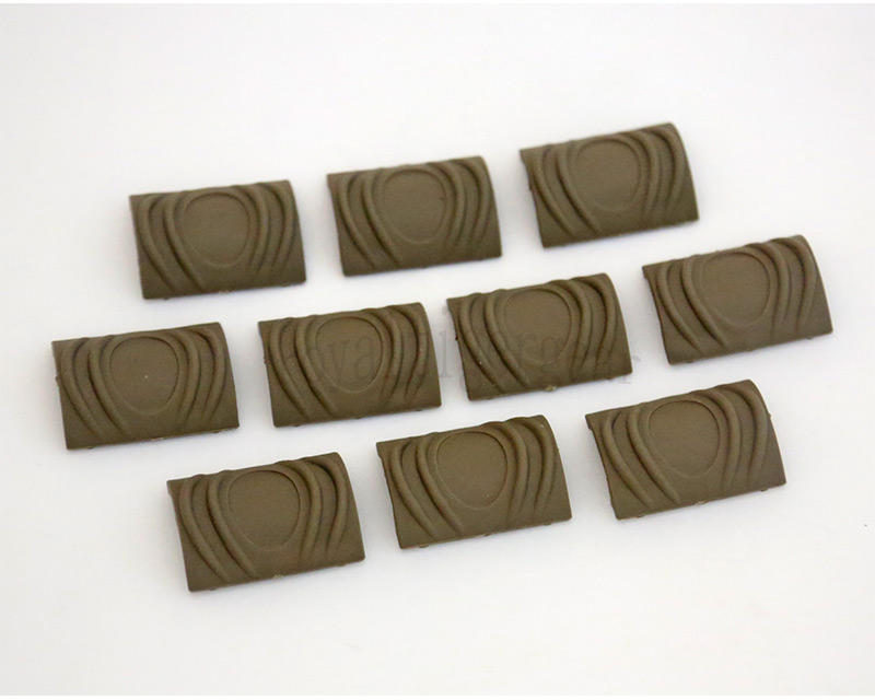 Element TDI Soft Polymer Rail Cover Short 10 Pcs - Dark Earth
