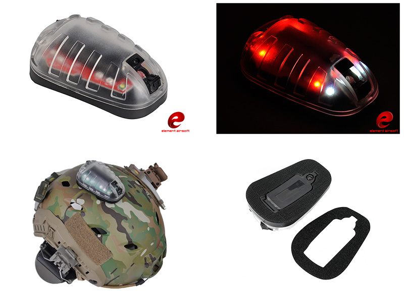 Element HEL-STAR 6 Tactical Flashlight Strobe IR Infrared - EX433 Black Red Light VIP