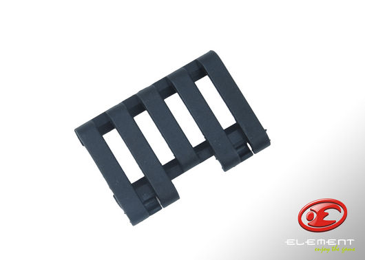 Element Rail Cover with Wire Loom 5-slot - Black