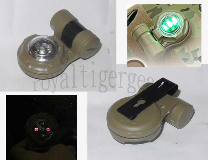 Element VIP Tactical Green Light Flash Strobe / IR Infrared Seal E-Lite - Dark Earth EX079