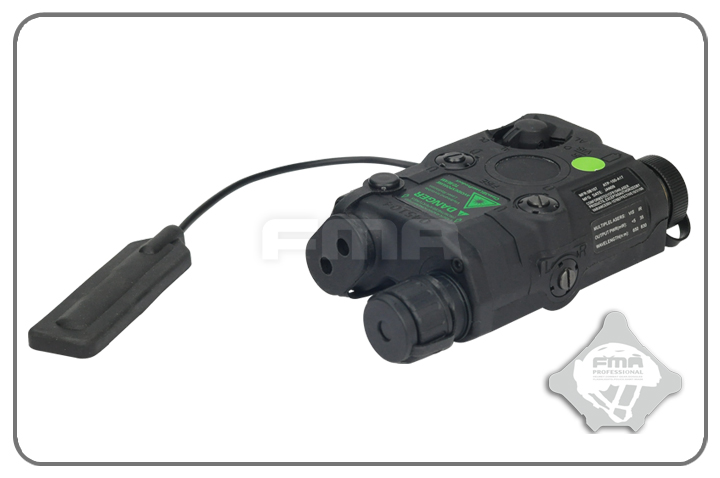 FMA AN/PEQ-15 Upgrade Version LED White Light + Green Laser with IR - Black