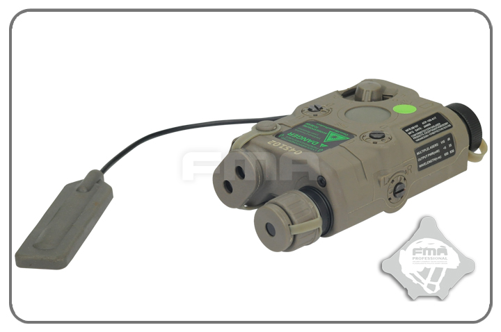 FMA AN/PEQ-15 Upgrade Version LED White Light + Green Laser with IR - Foliage Green