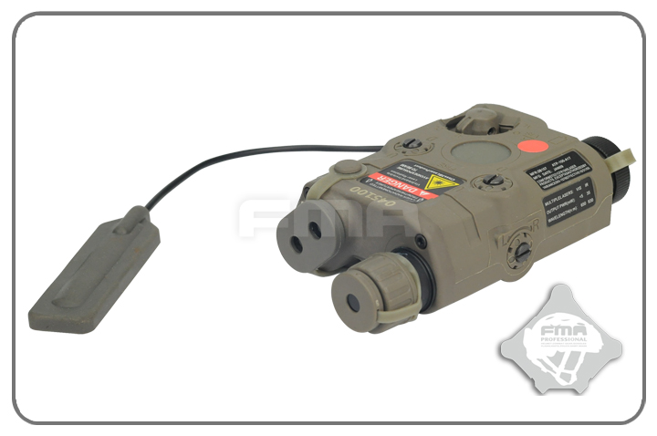 FMA AN/PEQ-15 Upgrade Version LED White Light + Red Laser with IR - Foliage Green