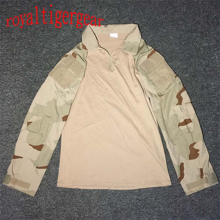 US Desert Camouflage Uniform DCU Combat Shirt Elastic T-Shirt Suit Uniform GEN2