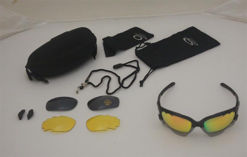 Type O Glasses with 3 Lens – Black / Matt Silver