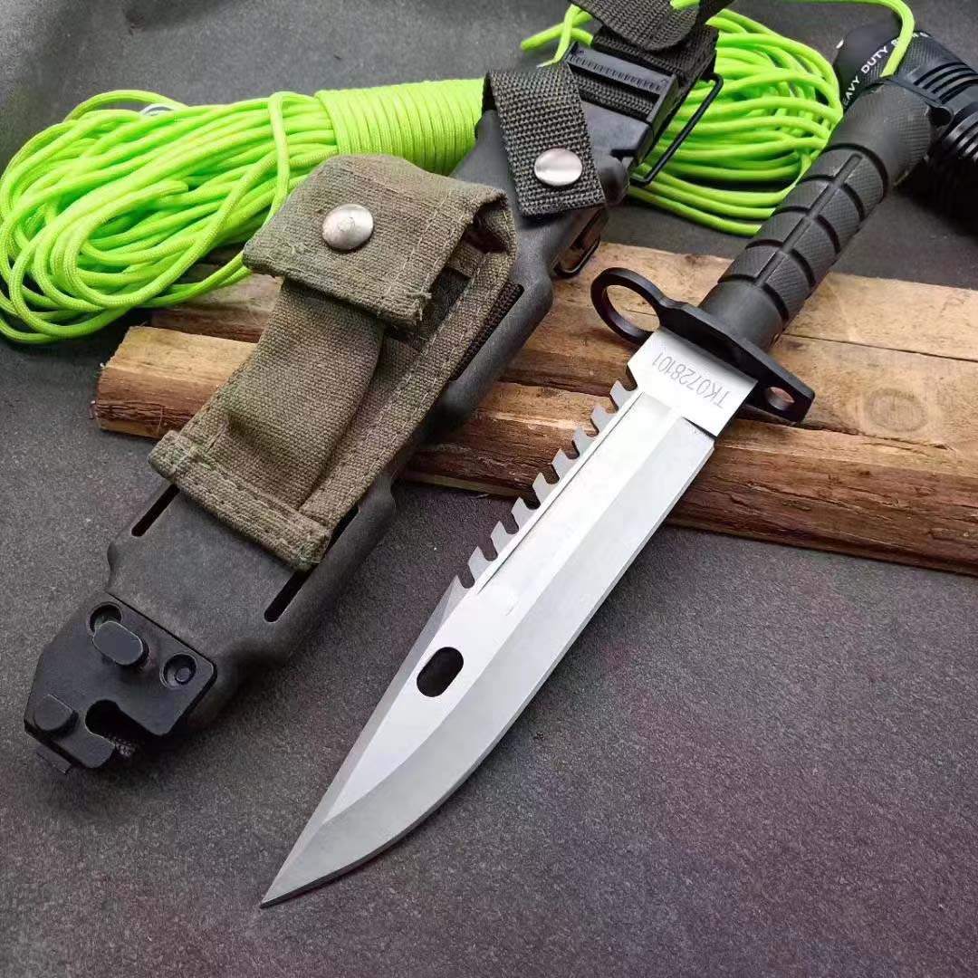 US M9 Knife Bayonet Dagger Survival Tactical Knife with Sheath Pouch – ver. Wire Cutter