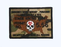 United States Zombie Hunting Permit Patch