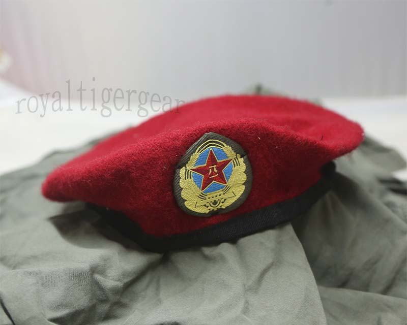 China PLA Type 97 Beret Red w/ Patch