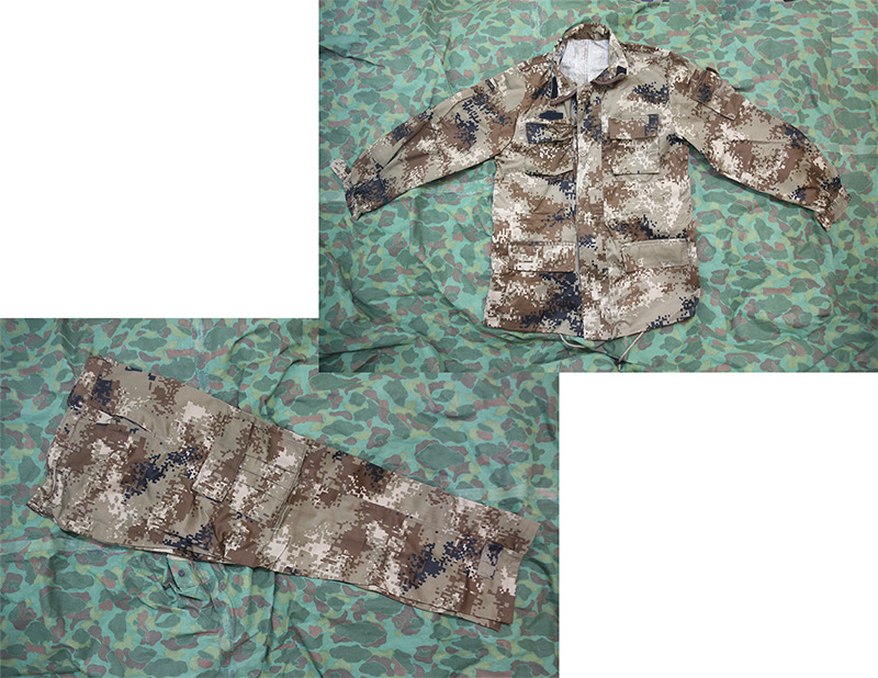 China PLA Type 07 Digital Highland Desert Camo Shirt / Pants set - Winter Version