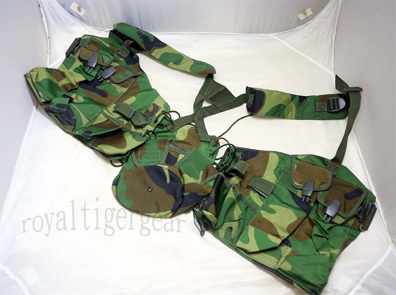 China PLA Type 87 91 Woodland Camo Tactical Chest Rig Vest for AK47 Type 56 Ammo Grenade Canteen