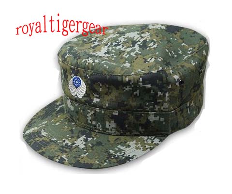 Taiwan ROC Air Force Digital Woodland Camo 2017 Camouflage Cap with Patch