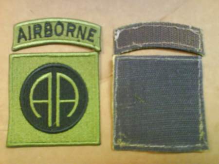 US 82nd Airborne OD Patch - Velcro