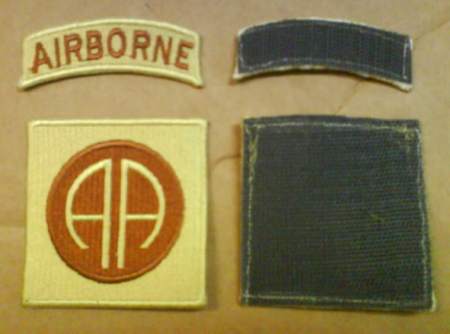 US 82nd Airborne Tan Patch - Velcro