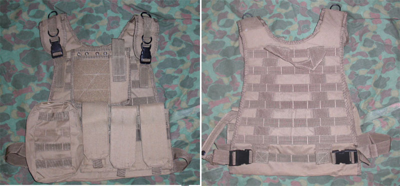 Tactical Plate Vest with Pouches - Tan