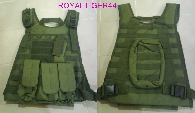 Tactical Plate Vest with Pouches - OD