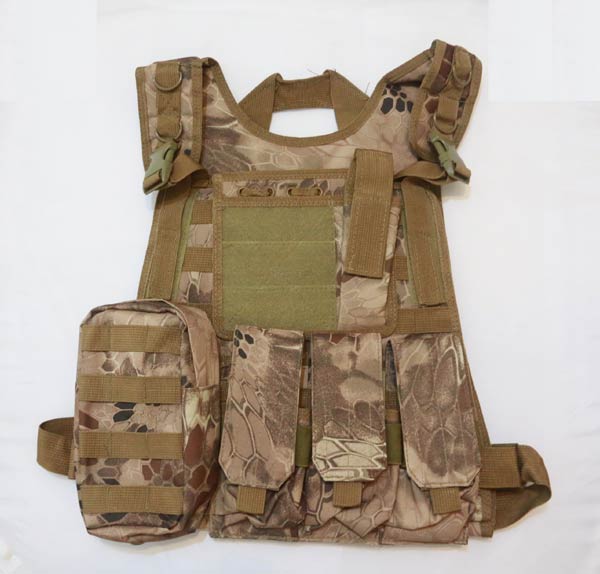 Tactical Plate Vest with Pouches - Python Snake Camo MAD