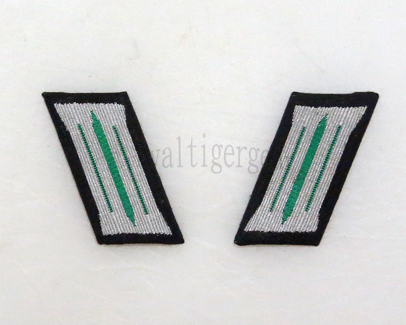 WW2 German Wehrmacht Army Collar Insignia Patch – Green Infantry