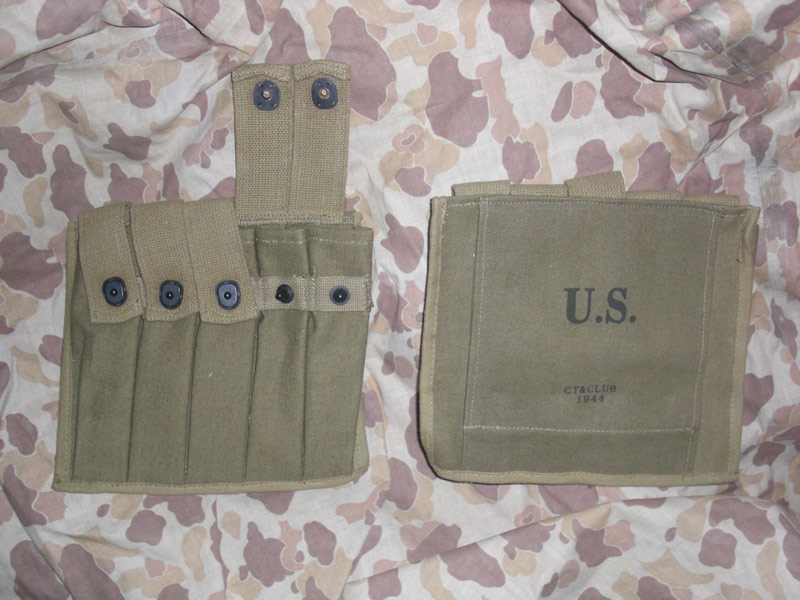 WW2 US Thompson Tommy Gun 30 Rounds Ammo 5 Cells Mag Pouch