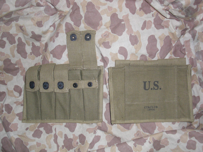 WW2 US Thompson Tommy Gun 20 Rounds Ammo 5 Cells Mag Pouch